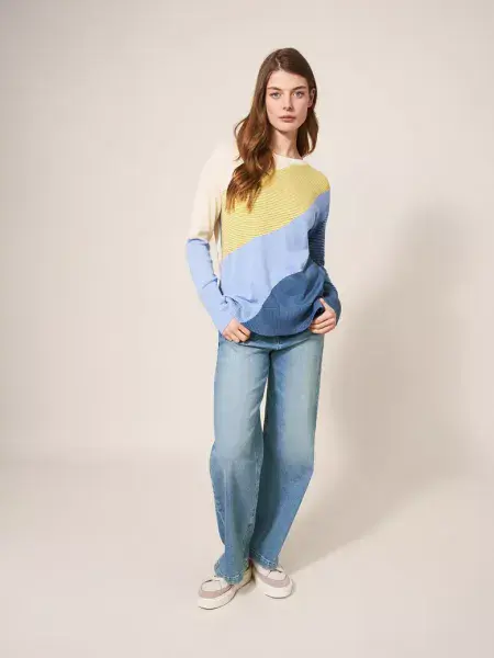 Sadie Wide Leg Jeans. Light Denim