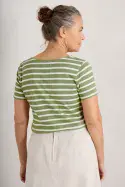 Sailor T-Shirt. Breton Dill Chalk