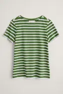Sailor T-Shirt. Breton Spring Grass Chalk