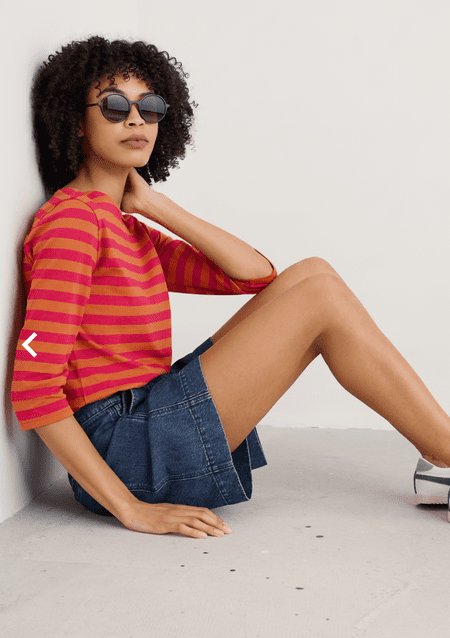 Sailor T-Shirt. Tri Breton Chalk Autumn Sun