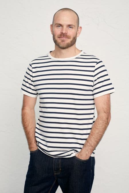 Seven Seas Sailor Tee. Breton Chalk Midnight
