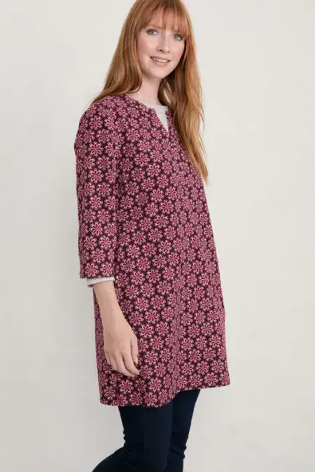 South Terrace Tunic. Bauble Geo Red Ship