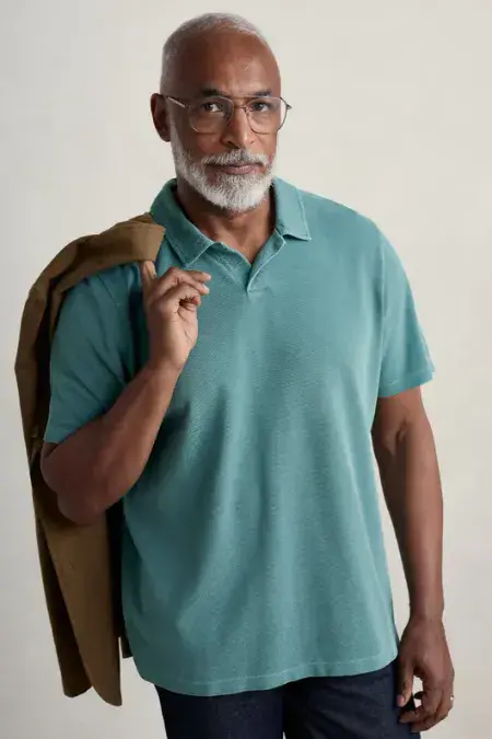 Treve Organic Cotton Polo. Sardine