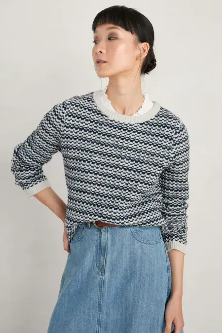 Wall Penny Checked Knitted Jumper.