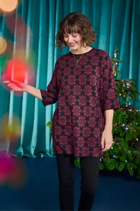 West Cliff Tunic. Bauble Ditsy Onyx