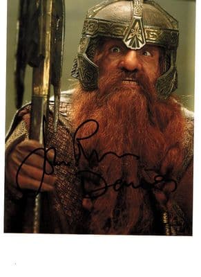 A049 - LORD OF THE RINGS - John Rhys Davies - Gimli the dwarf - Signed 10x8 Photo