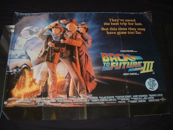 BACK TO THE FUTURE 3 Original UK Quad ref 8