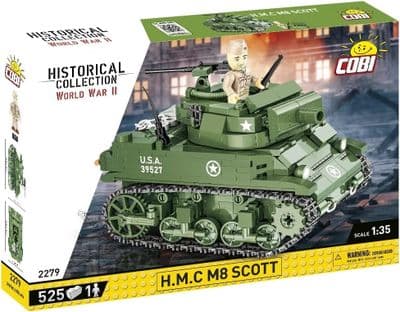 COBI-2279        519 PCS HC WWII /2279/ H.M.C M8 SCOTT