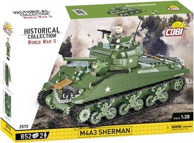 COBI-2570        852 PCS HC WWII /2570/ M4A3 SHERMAN
