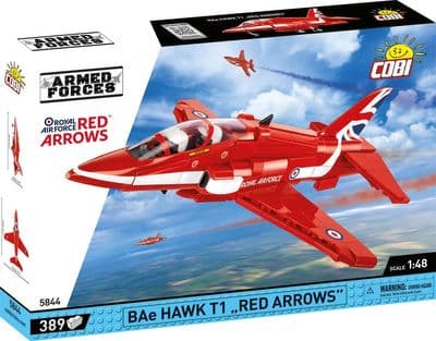 COBI-5844        386 PCS ARMED FORCES /5844/ BAE HAWK T1 RED ARRO
