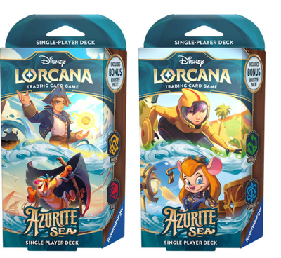 Disney Lorcana  6 Azurite Seas Pair Of Decks
