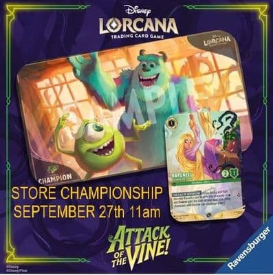 Disney Lorcana  Attack Of The Vine  Store Championship Sunday 27th Sept