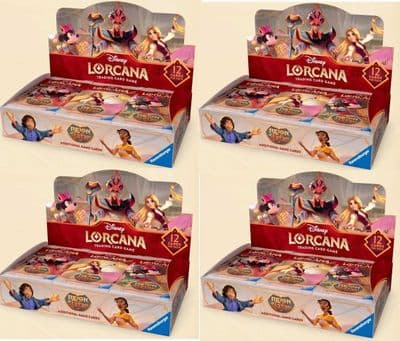 Disney Lorcana SET 8: REIGN OF JAFAR  SEALED CASE OF 4 BOOSTER DISPLAY