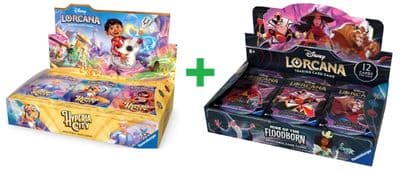 Disney Lorcana TCG - HYPERIA CITY & RISE OF THE FLOODBORN Booster Box Bundle(1)