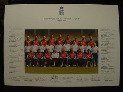 ENGLAND ONE DAY INTERNATIONAL CRICKET SQUAD - INDIA 2006