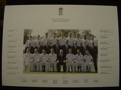 ENGLAND TEST CRICKET SQUAD - THE ASHES 2006/2007