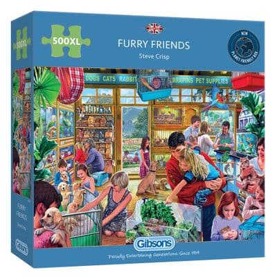 Gibsons G3547 FURRY FRIENDS 500XL EXTRA LARGE  PIECES 500pc Jigsaw Puzzle