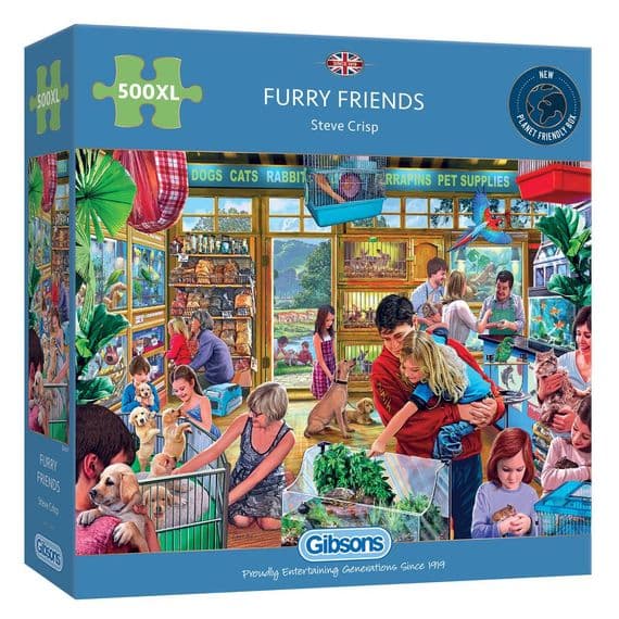 Gibsons G3547 FURRY FRIENDS 500XL EXTRA LARGE  PIECES 500pc Jigsaw Puzzle