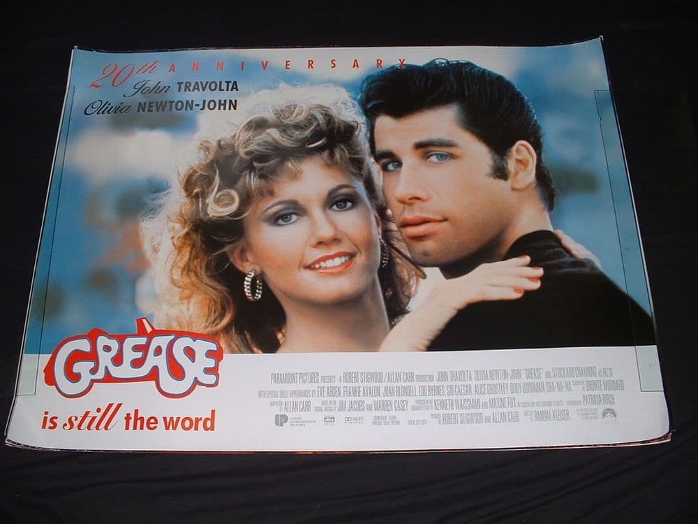 GREASE 20th ANNIVERSARY Original UK Quad ref 60