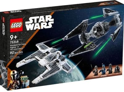 LEGO 75348 Star Wars Mandalorian Fang Fighter Vs Tie Interceptor