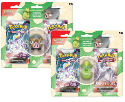 Pokemon TCG: Back to School Eraser Blister  PAIR- Smoliv/Lechonk