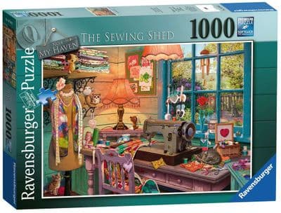 RAVENSBURGER 19766 Jigsaw My Haven - The Sewing Shed, 1000pc
