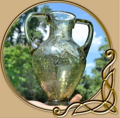 Ancient ice glass amphora