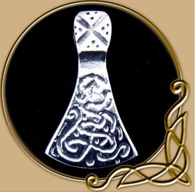 Axe blade silver pendant