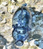 Boar from blue glass