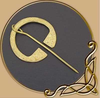 Celtic Ring brooch, brass