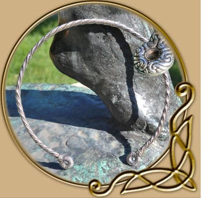 Celtic silver chieftain torc
