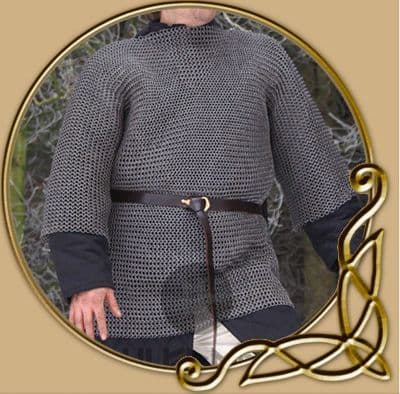 Chainmail Haubergeon, flatring/wedge rivets