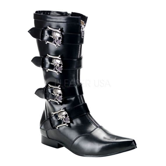 Costume-Mens Skull Boots