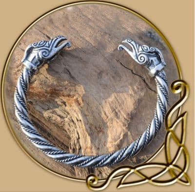 Draig Celtic Dragon silver bracelet