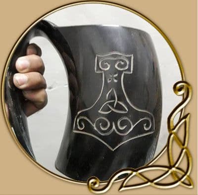 Drinking Horn Mug Thor's Hammer