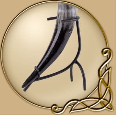 Drinking horn steel stand