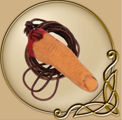 Human forefinger trophy