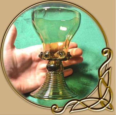 King Arthur large medieval glass goblet