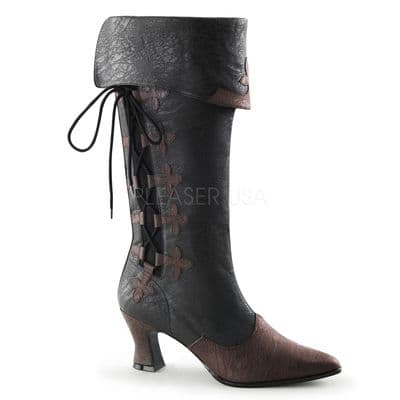 Ladies Lace up Mid Calf Victorian Boots