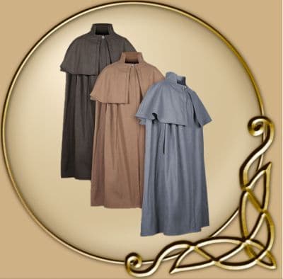 LARP Bron canvas cape with pelerine