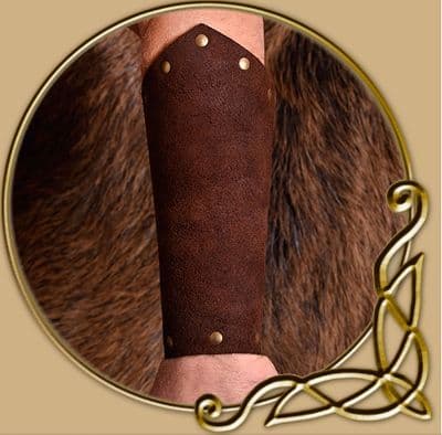 LARP Brown suede vambraces