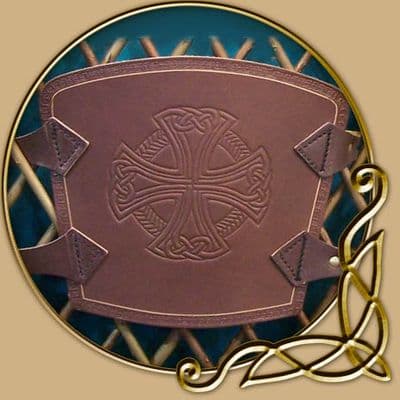 LARP Celtic Warden Leather Bracers