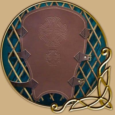 LARP Celtic Warden Leather Greaves