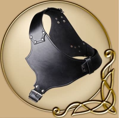 LARP Crisso asymmetrical leather spaulder harness