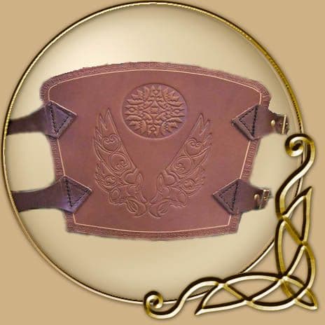 LARP Griffon Leather Bracers