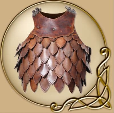 LARP Hektor leather scale torso