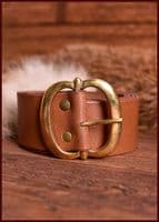 LARP Leather Belt with brass buckle