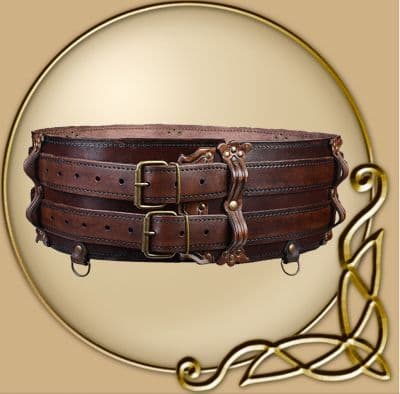 LARP Luthor leather double belt