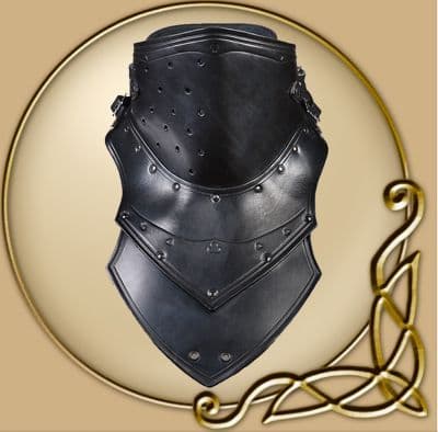 LARP Luthor leather gorget