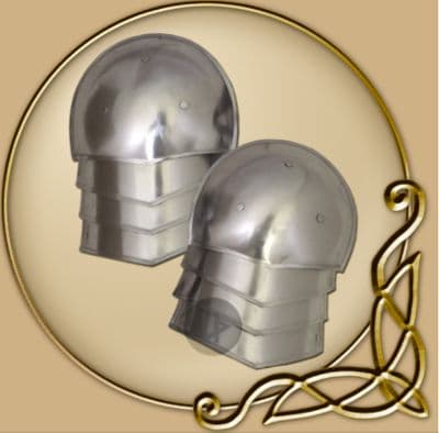 LARP Medieval steel pauldrons